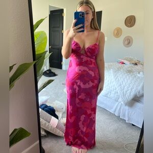 Hello Molly Pink Floral Maxi Dress